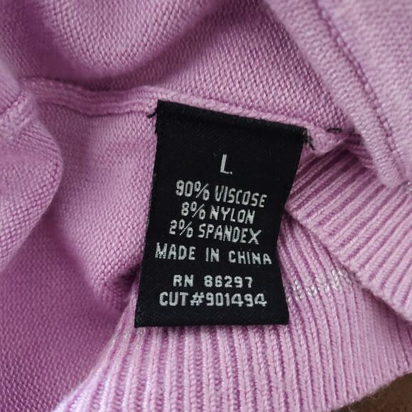 BCBG Maxazria Pink Bling Zip Hoodie Cardigan Size Large - Picture 13 of 14